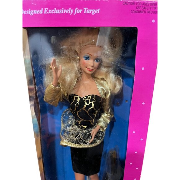 Golden Evening Barbie Doll Gold & Black Dress Exclusive For Target Mattel 1990s - Picture 4 of 4